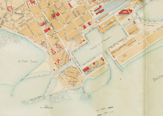 Plan de la ville de Saint-Nazaire en 1905.