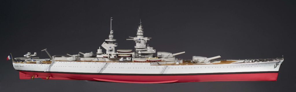 Maquette du bâtiment de ligne Jean Bart, exposée à l’Écomusée de Saint-Nazaire.