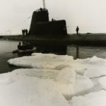 Photographie d'un sous-marin de la série Narval, dans l’Arctique.