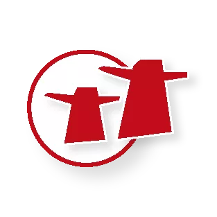 Picto reprenant la forme des deux cheminées à ailerons du paquebot France.