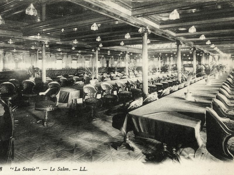 La salle à manger du paquebot La Savoie (1901)