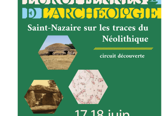 Affiche des Journées européennes de l'archéologie à Saint-Nazaire, GASN 2023.