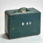 Fabricant : inconnu. Collection Saint-Nazaire Agglomération Tourisme - Écomusée. Cliché Jean-Claude Lemée. Valise de sous-marinier ayant servi dans le sous-marin Espadon.