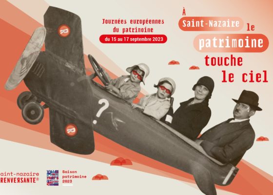 Création graphique : Maelwenn Leduc. Photographe : inconnu. Collection Saint-Nazaire Agglomération Tourisme - Écomusée. Couverture des JEP 2023
