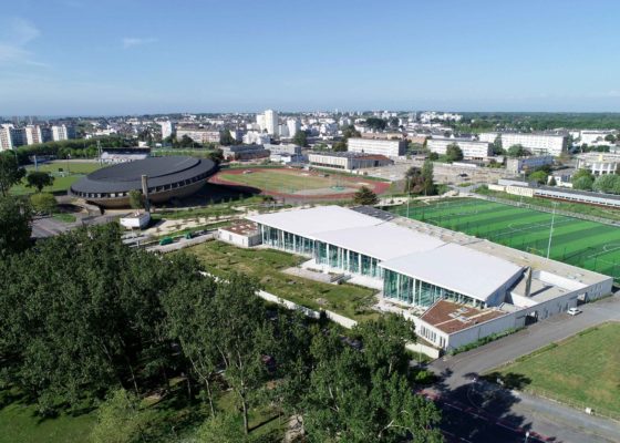 Vue aérienne de l'aquaparc de Saint-Nazaire.