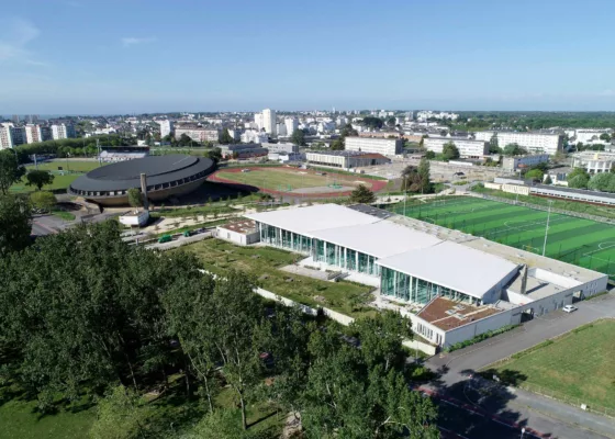 Vue aérienne de l'aquaparc de Saint-Nazaire.