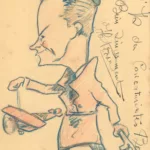 Caricature d'Henri Véron, mécanicien dans l'aviation