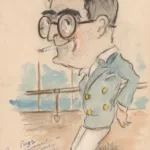 Caricature de l'écrivain Marcel Achard