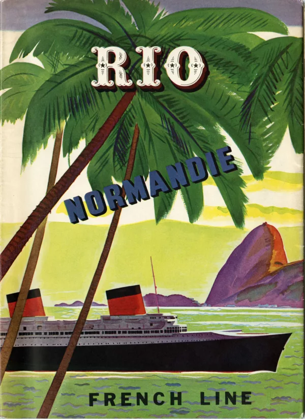 Couverture de la brochure de présentation de la croisière Whitcomb pour Rio de Janeiro.